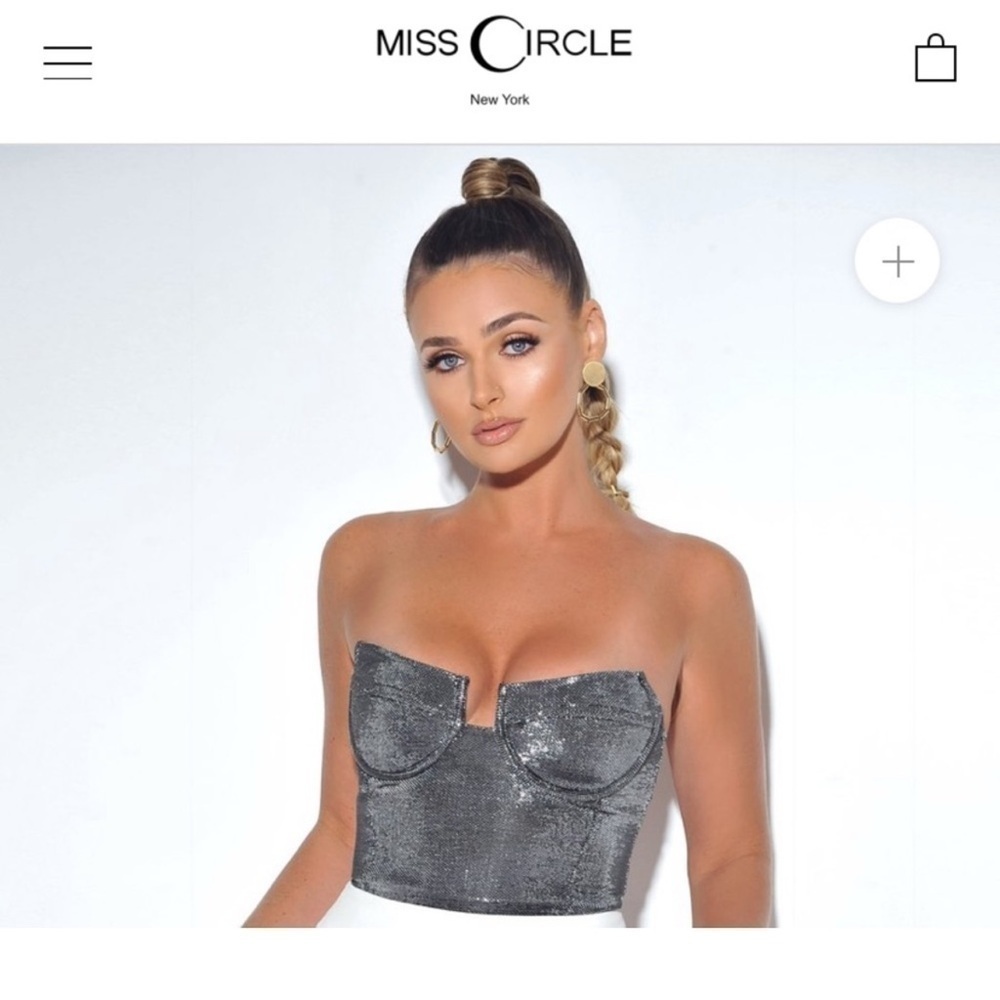 Miss Circle Gold Metallic Body Suit
